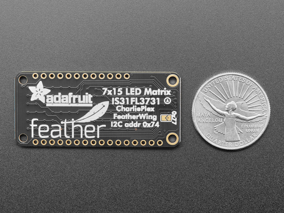 Adafruit 15x7 CharliePlex LED Matrix FeatherWing - Warm White
