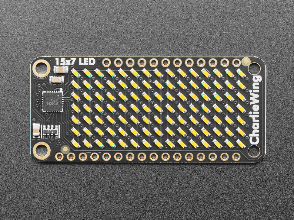 Adafruit 15x7 CharliePlex LED Matrix FeatherWing - Warm White
