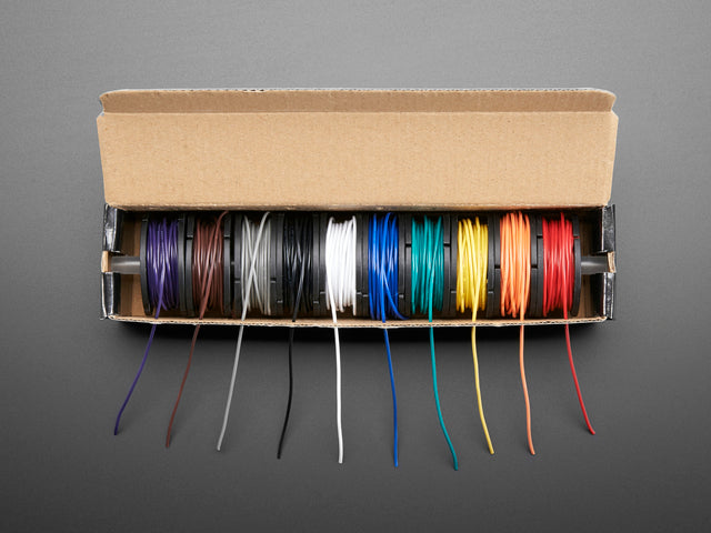 Hook-up Wire Spool Set - 22AWG Stranded-Core - 10 x 25ft