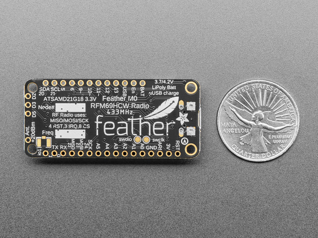 Adafruit Feather M0 RFM69HCW Packet Radio - 433MHz
