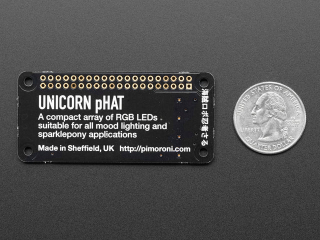 Pimoroni Unicorn pHAT - 4x8 RGB LED Shield for Raspberry Pi