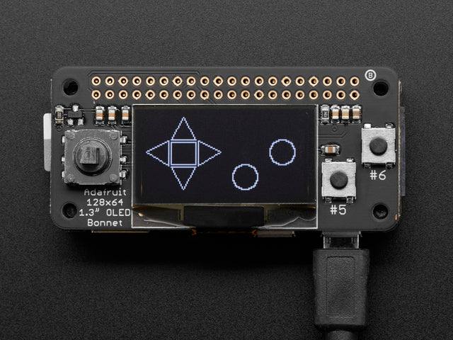 OLED Bonnet Pack for Raspberry Pi Zero - Includes Pi Zero W