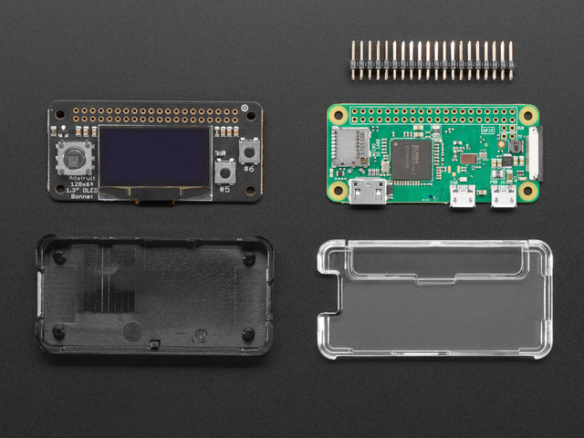 OLED Bonnet Pack for Raspberry Pi Zero - Includes Pi Zero W