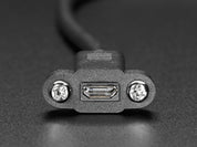 Panel Mount Extension USB Cable - Micro B Male to Micro B Female
