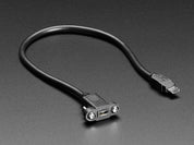 Panel Mount Extension USB Cable - Micro B Male to Micro B Female
