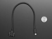 Panel Mount Extension USB Cable - Micro B Male to Micro B Female