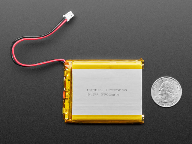 Lithium Ion Polymer Battery - 3.7v 2500mAh