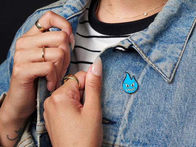 Sparky the Blue Smoke Monster Limited Edition Enamel Pin