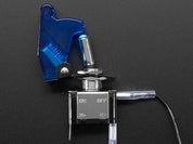Illuminated Toggle Switch with Cover - Blue