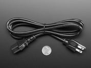 Power Cord Cable w/ 3 Conductor PC Power Connector Socket