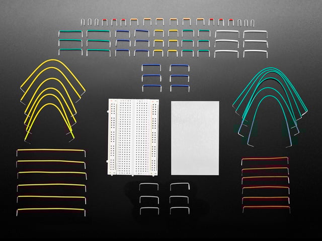 Half Size Breadboard + 78 Piece 22AWG Jumper Wire Bundle