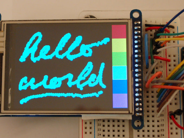 2.8" 18-bit color TFT LCD with touchscreen breakout board