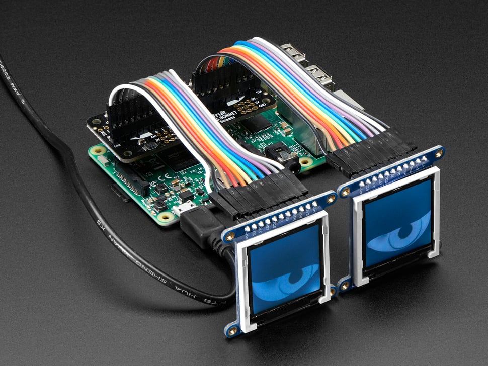 Adafruit Animated Eyes Bonnet for Raspberry Pi Mini Kit