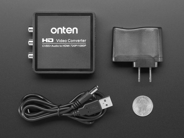 AV (NTSC or PAL) to HDMI (720p or 1080p) Video and Audio Adapter