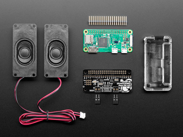 Stereo Bonnet Pack for Raspberry Pi Zero W - Includes Pi Zero W