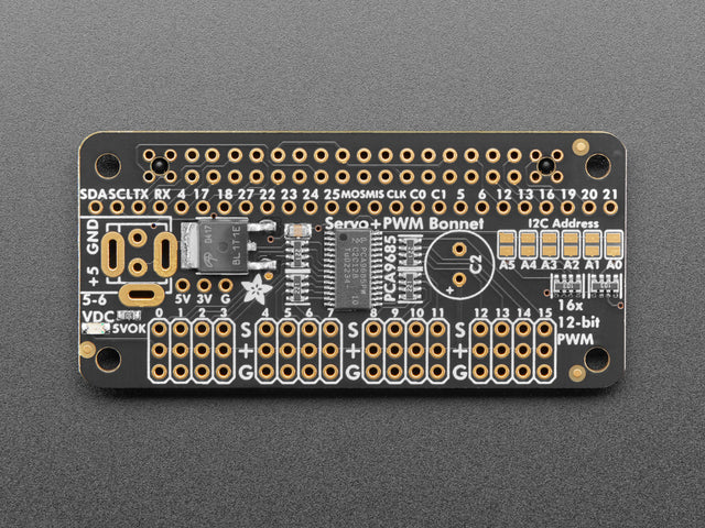 Adafruit 16-Channel PWM / Servo Bonnet for Raspberry Pi