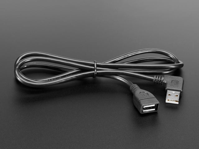 Right Angle Extension USB Cable - A Male to A Female