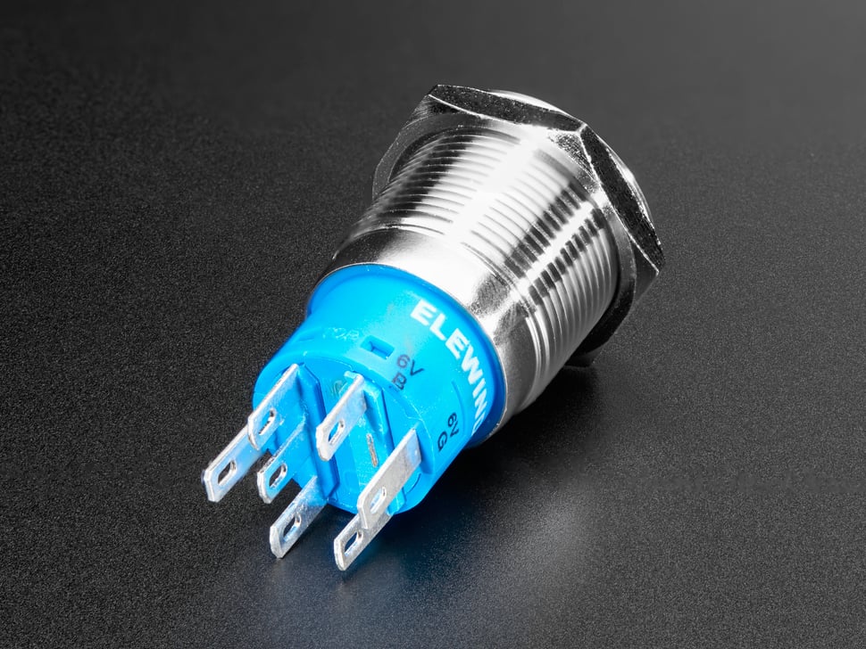 Rugged Metal Pushbutton - 19mm 6V RGB Momentary