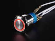 Rugged Metal Pushbutton - 19mm 6V RGB Momentary