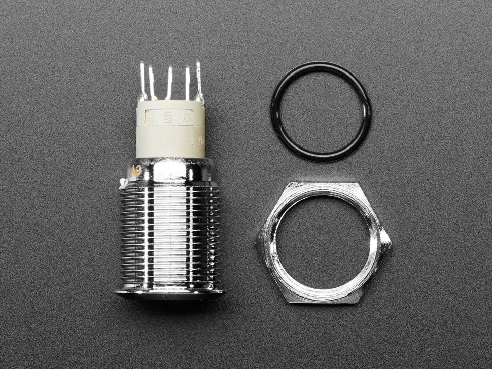 Rugged Metal Pushbutton - 19mm 6V RGB Momentary