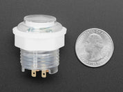 Mini LED Arcade Button - 24mm Translucent Clear