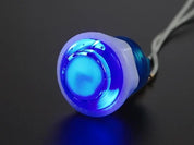 Mini LED Arcade Button - 24mm Translucent Blue