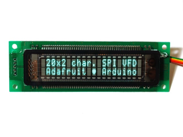 20x2 Character VFD (Vacuum Fluorescent Display) - SPI interface