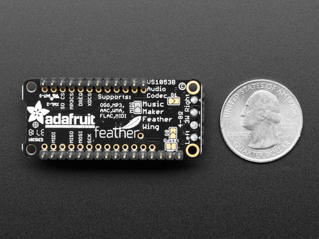 Assembled Music Maker FeatherWing w/ Stereo 3W Amplifier