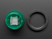Arcade Button with LED - 30mm Translucent Green