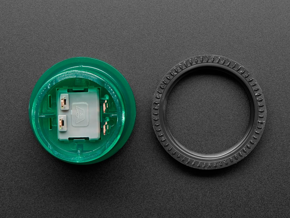 Arcade Button with LED - 30mm Translucent Green