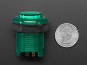 Arcade Button with LED - 30mm Translucent Green