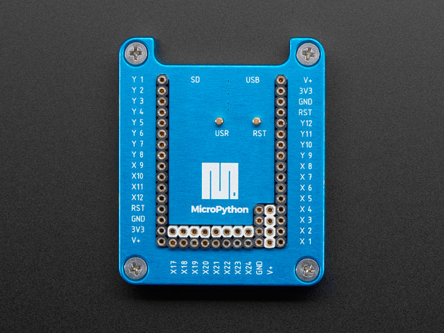 MicroPython pyboard Anodized Housing with Open Lid