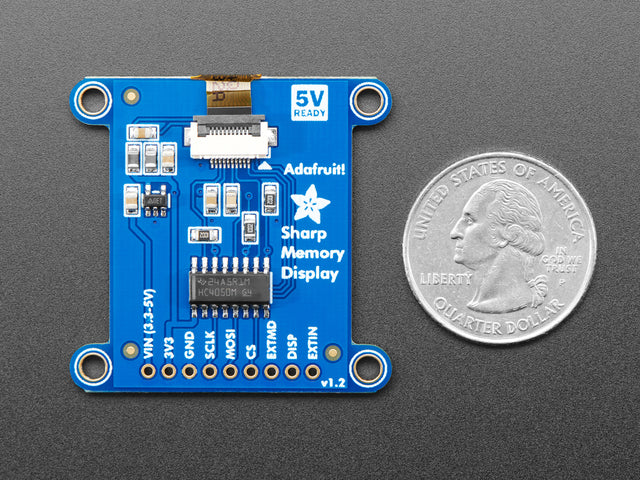Adafruit SHARP Memory Display Breakout - 1.3" 168x144 Monochrome
