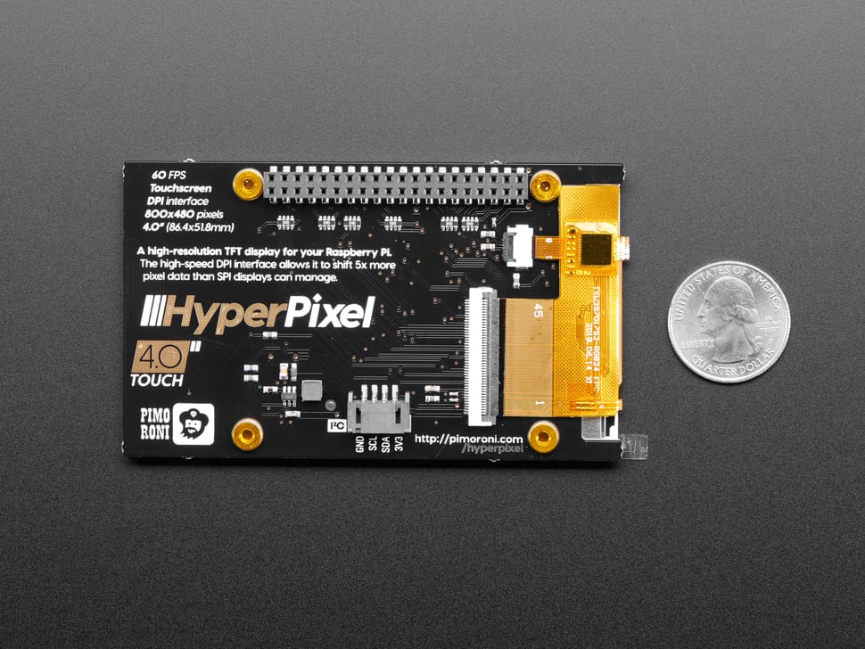 Pimoroni HyperPixel - 4.0" Hi-Res Display for Raspberry Pi