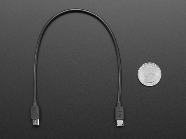 Micro USB to Micro USB OTG Cable - 10-12" / 25-30cm long