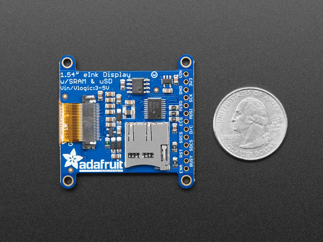 Adafruit 1.54" 152x152 Tri-Color eInk / ePaper Display with SRAM
