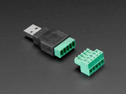 USB-A Male Plug to 5-pin Terminal Block