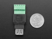 USB-A Female Socket to 5-pin Terminal Block