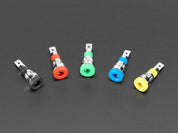 Panel-Mount Banana Jacks 4mm - Pack of 5 Multi-Color