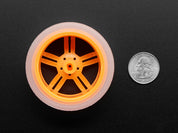 Orange and Clear TT Motor Wheel for TT DC Gearbox Motor