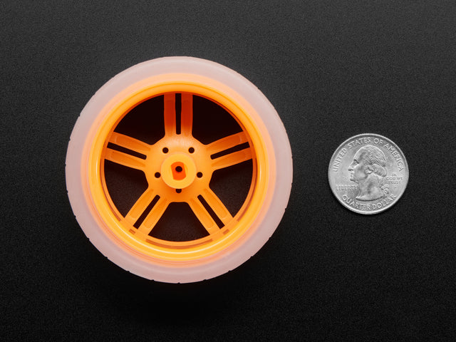 Orange and Clear TT Motor Wheel for TT DC Gearbox Motor