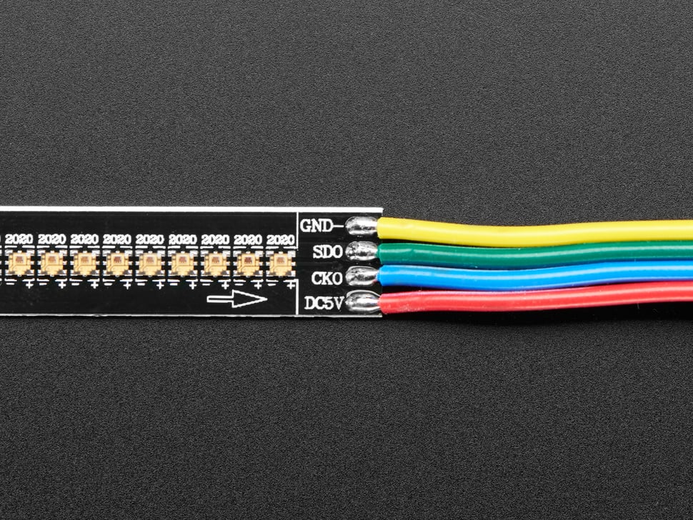 Ultra High Density DotStar LED PCB Bar - 128 LEDs