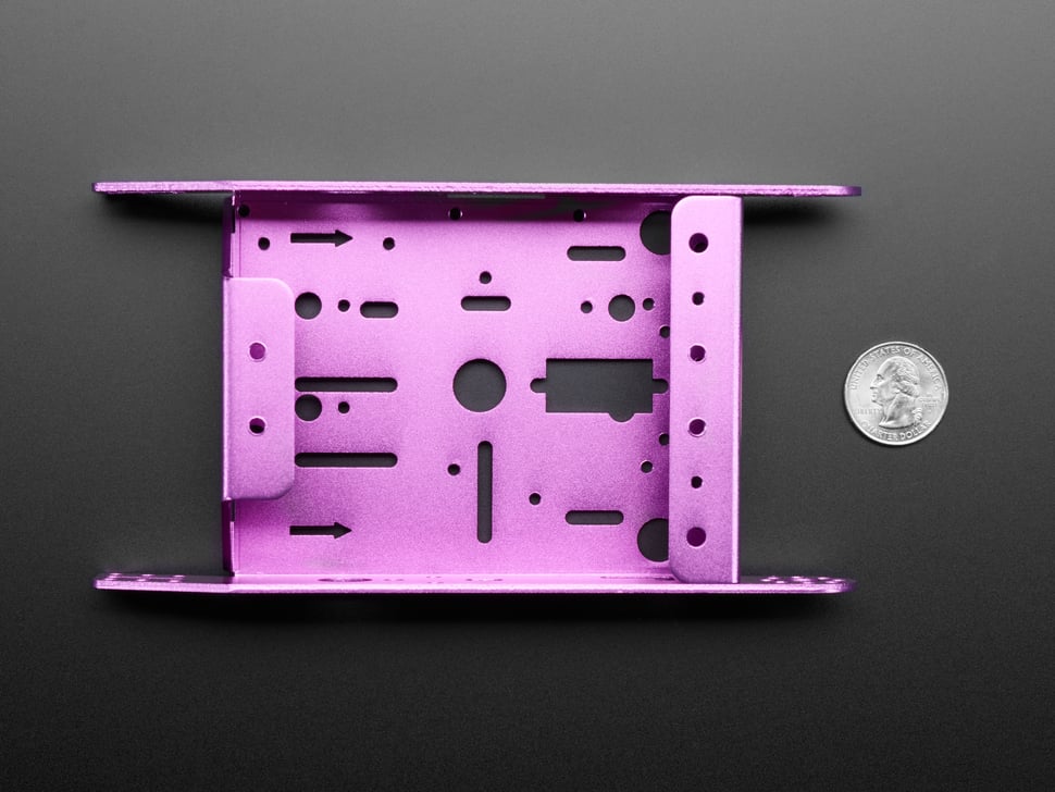 Purple Aluminum Chassis for TT Motors - 2WD