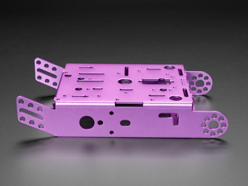 Purple Aluminum Chassis for TT Motors - 2WD