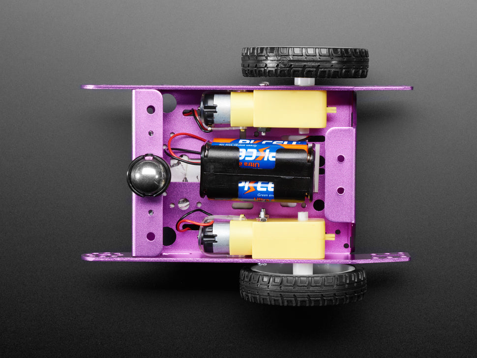 Purple Aluminum Chassis for TT Motors - 2WD