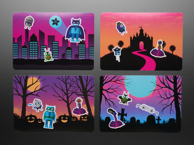 Adafruit #ElectronicHalloween Halloween Cards (set of 5)