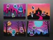 Adafruit #ElectronicHalloween Halloween Sticker Sheet Set 1