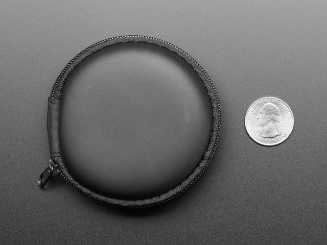 Round Black Zipper Case