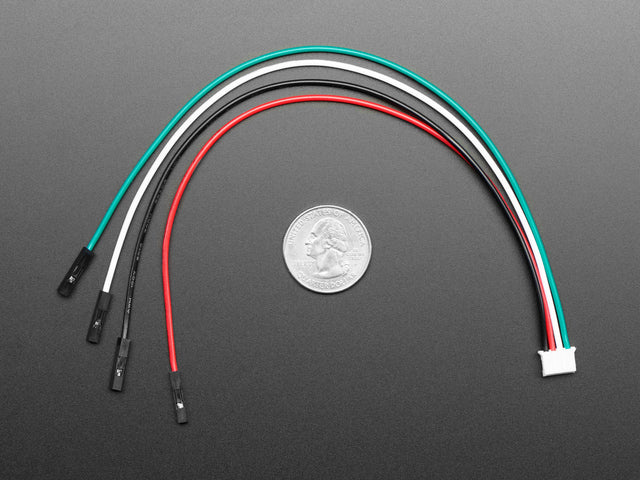 JST PH 2mm 4-Pin to Female Socket Cable - I2C STEMMA Cable