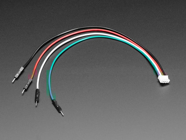 JST PH 2mm 4-Pin to Male Header Cable - I2C STEMMA Cable - 200mm